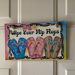 Colorful Flip Flop Wall Sign